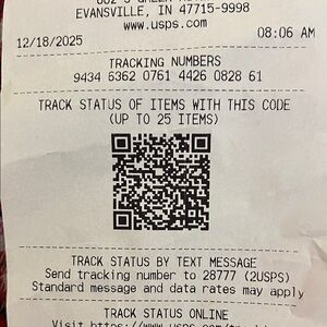 USPS Tracking Receipt with QR Code